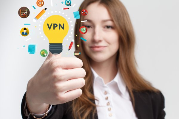 vpn services nordvpn vyprvpn comparison ywllow vpn bulb young woman giving thumbs up 